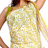 Lemon Yellow Malmal Saree
