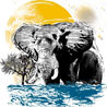 Elephant Art - Printed T - shirt for Men