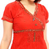 Tomato Red Cotton Kurti