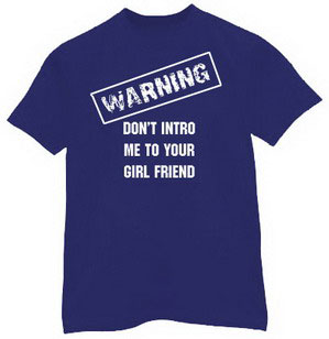 Warning - Slogan Printed T - shirt for Men