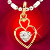 Heart Shaped Silver Pendant in Dual Tone