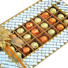 Diamond Chocos on Gold Mirror Work Tray