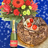 Flowers, Cake N Champagne- Midnight Delivery