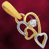 Jagdamba Triple Heart Diamond Pendant